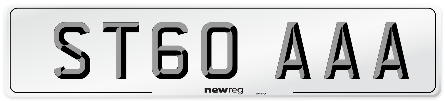ST60 AAA Number Plate from New Reg